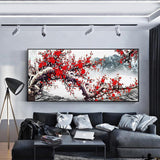 Plum Blossom - Full Drill Round Drill - 100x50cm