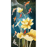 Flower Fish - Full Drill Round Drill Painting - 85x45cm