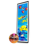 Fish and Seahorse Animal - Full Drill Round Drill - 25x115cm