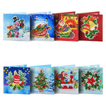 8pcs/Set-Christmas-Diamond Greeting Cards