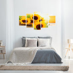 Sunflower 5 Panel - Full Drill Round Drill - 95x45cm