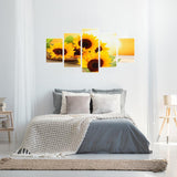 Sunflower 5 Panel - Full Drill Round Drill - 95x45cm