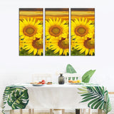 Sunflower 3 Panel - Full Drill Round Drill - 45x70cm