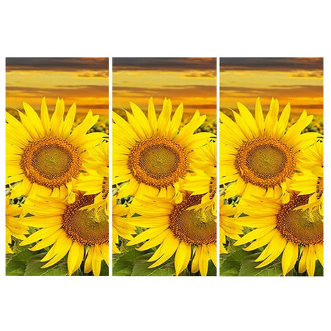 Sunflower 3 Panel - Full Drill Round Drill - 45x70cm