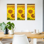 Sunflower 3 Panel - Full Drill Round Drill - 45x70cm