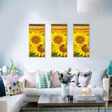 Sunflower 3 Panel - Full Drill Round Drill - 45x70cm