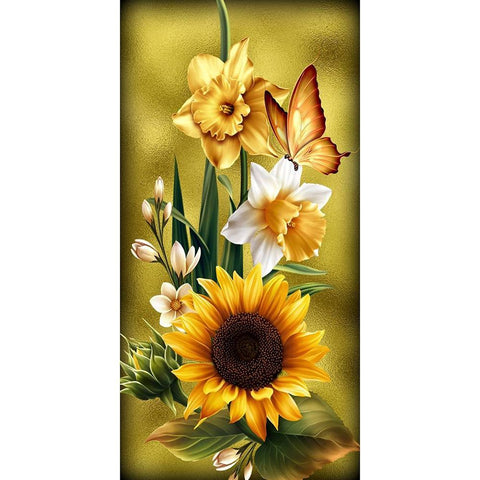 Sunflower - Full Drill Round Drill - 45x85cm