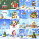 8pcs/Set-Christmas-Diamond Greeting Cards