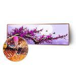 Purple Tree - Full Drill Round Drill - 80x30cm