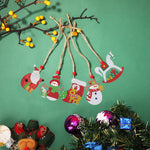 5pcs/set Double Sided Christmas DIY Diamond Painting  Hanging Pendant Trees Decoration