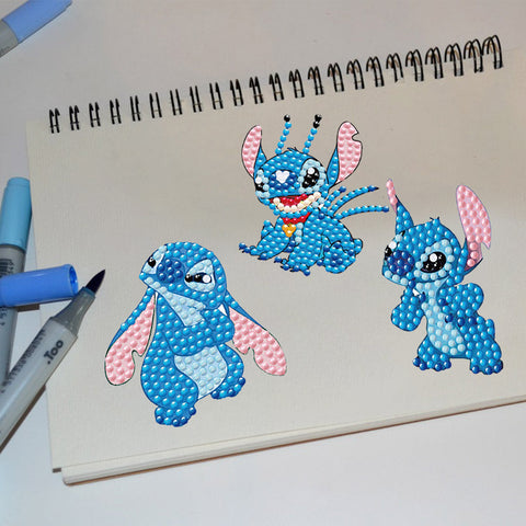 2pcs Cartoon DIY Diamond Drawing Sticker