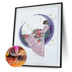 Girl Moon DIY Crystal Rhinestone Diamond Painting