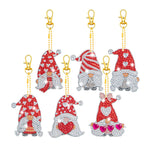 5pcs DIY Diamond Painting Ladybug Gnomes Double-sided Keychains