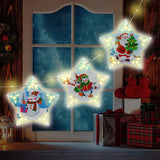 3pcs/set Diamond Painting Christmas Tree Led Hanging Lights