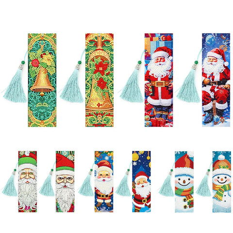 2Pcs/Set-Christmas-Diamond Bookmark