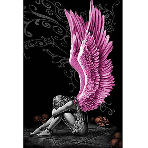 Fallen Angel 5D Diamond Painting Full Round Drill (40*80)