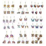 6pcs/Set-Butterfly/Wing-Double Side Drill-Diamond Keychain