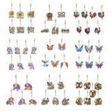 6pcs/Set-Butterfly/Wing-Double Side Drill-Diamond Keychain