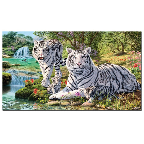 Tiger -Full Round/Square Diamond Painting (70*40cm)