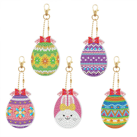 5pcs Easter Single Sided Keychain