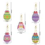 5pcs Easter Single Sided Keychain