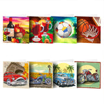 8pcs/Set-Car-Diamond Greeting Cards