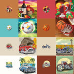 8pcs/Set-Car-Diamond Greeting Cards