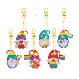 5pcs DIY Diamond Painting Ladybug Gnomes Double-sided Keychains