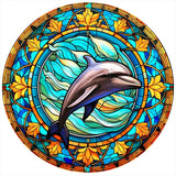 Stained Glass Animal-Full Round Diamond Painting-30x30cm