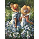 Flower Picking Girl-Full Drill Diamond Painting