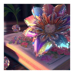 Colored Flower Magic Book-Full Round Diamond Painting-30x30cm