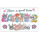 2pcs/set-Easter-Diamond Sticker