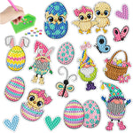 2pcs/set-Easter-Diamond Sticker