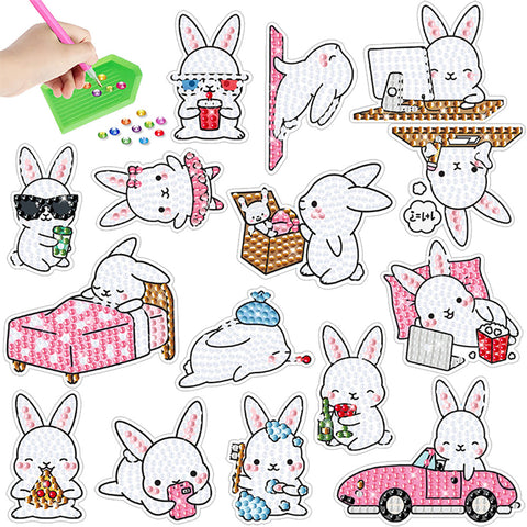 2pcs/set-Easter-Diamond Sticker