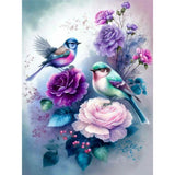 Hummingbird Flower-Full Round Drill Diamond Painting-30x40cm