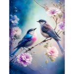 Hummingbird Flower-Full Round Drill Diamond Painting-30x40cm