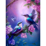 Hummingbird Flower-Full Round Drill Diamond Painting-30x40cm