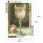 Flower Goblet-Full Round Drill Diamond Painting-30x40cm