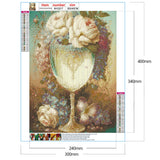 Flower Goblet-Full Round Drill Diamond Painting-30x40cm