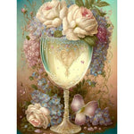 Flower Goblet-Full Round Drill Diamond Painting-30x40cm