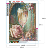 Flower Goblet-Full Round Drill Diamond Painting-30x40cm