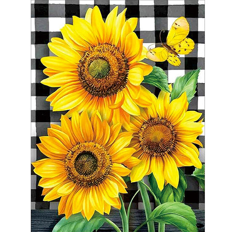 Sunflower-Full Round Diamond Painting-30x40cm