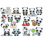 2pcs/set-Cartoon Animal-Diamond Sticker