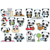 2pcs/set-Cartoon Animal-Diamond Sticker