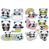 2pcs/set-Cartoon Animal-Diamond Sticker