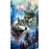 Tiger Wolf-Full Round Diamond Painting-40x70cm-Large Size