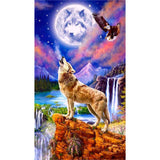 Tiger Wolf-Full Round Diamond Painting-40x70cm-Large Size