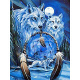 Wolf-Full Round Diamond Painting-30x40cm