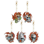 6/8pcs/sets-Flower Animal-Double Side Drill-Diamond Painting Keychain