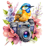 Camera Bird-Full Round Diamond Painting-30x30cm